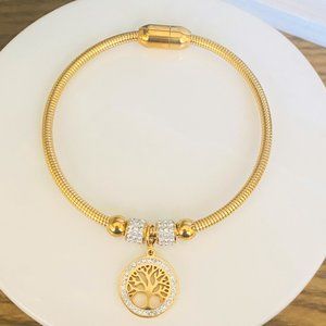 Gold Tree Of Life Bracelet